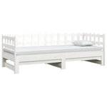 vidaXL Lit coulissant sans matelas blanc 2x(80x200)cm