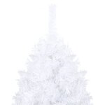 vidaXL Arbre de Noël artificiel pré-éclairé et boules blanc 180 cm PVC