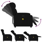 vidaXL Fauteuil de massage inclinable noir tissu