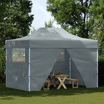 vidaXL Tente pliable avec 4 parois latérales 3 x 4 5 m Anthracite