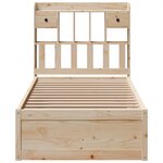 vidaXL Cadre de lit sans matelas 75x190 cm bois de pin massif