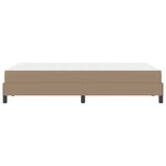 vidaXL Cadre de lit avec matelas Cappuccino 120 x 200 cm tissu
