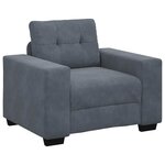 vidaXL Fauteuil gris foncé 60 cm velours