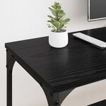 vidaXL Meuble TV Chêne noir 201 x 35 x 45 cm Bois d'ingénierie et fer