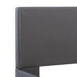 vidaXL Cadre de lit avec LED gris similicuir 160 x 200 cm