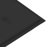 vidaXL Banc de jardin pliable avec coussin 118 cm Bambou