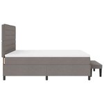 vidaXL Lit à ressorts avec tête de lit Taupe 180 x 200 cm tissu