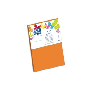 OXFORD 25 Cartes - 15 cm x 10 cm x 0,7 cm - 240g - Orange