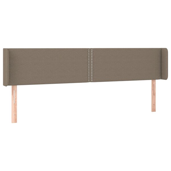 vidaXL Tête de lit avec oreilles Taupe 203x16x78/88 cm Tissu