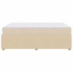 vidaXL Cadre de lit avec matelas Crème 140 x 200 cm tissu