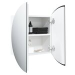 vidaXL Armoire de salle de bain miroir rond et LED Blanc 47x47x17 5 cm