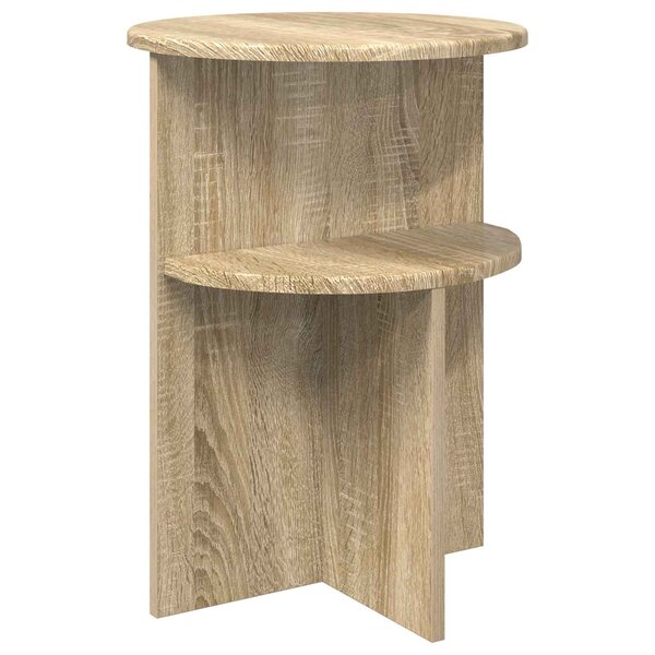 vidaXL Table d'appoint Chêne Sonoma Ø 39 5 x 55 cm Bois d'ingénierie