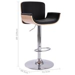 vidaXL Tabouret de bar Noir Similicuir