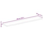 vidaXL Dessus de table 180x20x2 5cm bord vif bois massif manguier brut