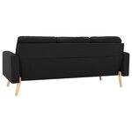 vidaXL Ensemble de canapés 2 Pièces Tissu Noir