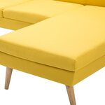 vidaXL Canapé d'angle Revêtement en tissu 186x136x79 cm Jaune