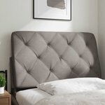 vidaXL Coussin de tête de lit taupe 90 cm tissu