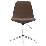 vidaXL Chaises pivotantes à manger lot de 2 marron tissu