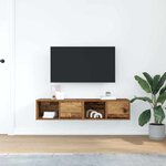 vidaXL Meubles TV 2 Pièces vieux bois 60x31x25 5 cm bois d'ingénierie