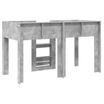 vidaXL Lit Superposé pour Enfants avec stockage Gris béton 75 x 190 cm