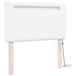vidaXL Tête de lit LED Blanc 90 cm Cuir synthétique