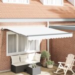 vidaXL Auvent rétractable automatique blanc 350x250 cm