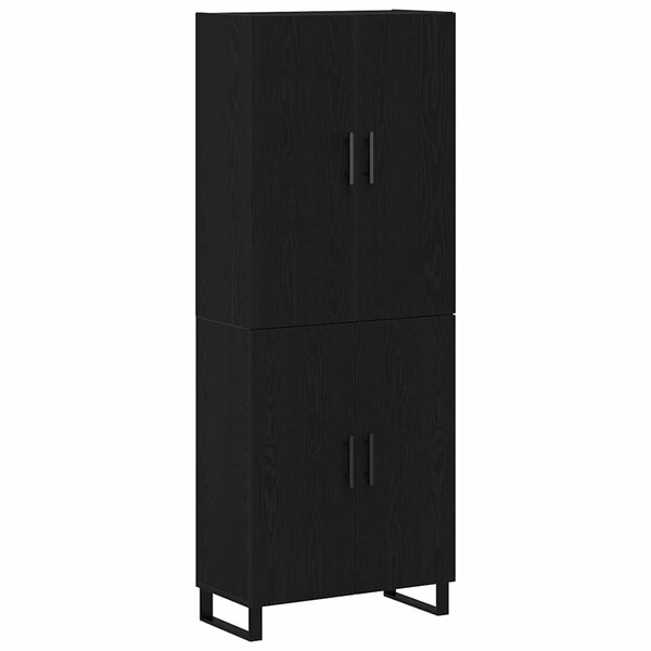 vidaXL Buffet 2 Pièces Chêne noir 69 5 x 34 x 180 cm Bois d'ingénierie