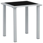 vidaXL Chaises longues lot de 2 avec table Aluminium Crème