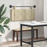 vidaXL Tête de lit suspendue Crème Simili cuir
