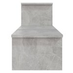 vidaXL Meuble TV Gris béton 180x30x43 cm Aggloméré
