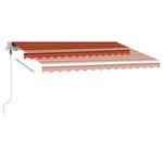 vidaXL Auvent automatique capteur de vent/LED 300x250 cm Orange/marron