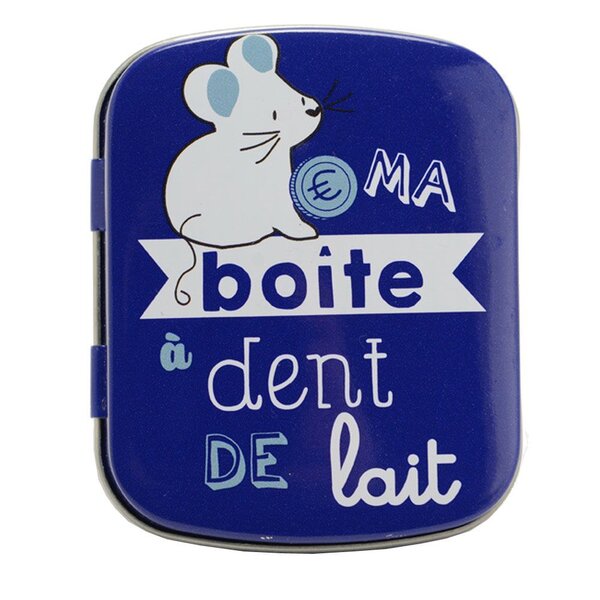 Petite boite à dents de lait en métal