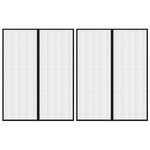 vidaXL Rideaux de porte anti-insectes 2 Pièces et aimants noir 230x160 cm