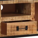 vidaXL Meuble TV 110x31x46 cm Bois de manguier brut