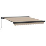 Auvent manuel rétractable vidaXL beige 300x250 cm