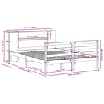 vidaXL Lit bibliothèque sans matelas cire marron 140x190 cm pin massif
