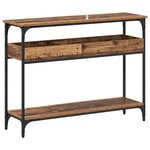 vidaXL Table console Bois ancien 100 x 29 x 75 cm Bois d'ingénierie