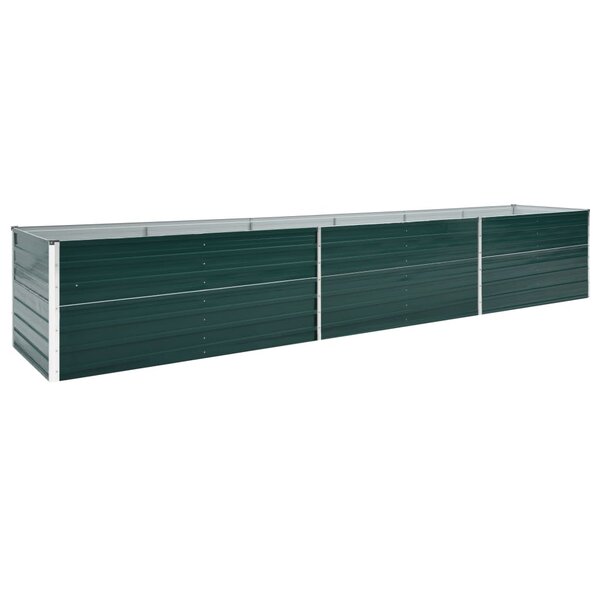 vidaXL Lit surélevé de jardin Acier galvanisé 480x80x45 cm Vert