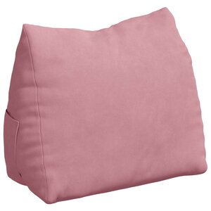 vidaXL Coussin de Dos Rose 45 x 20 x 35 cm Tissu en velours côtelé