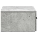 vidaXL Cabinet de chevet mural 2 Pièces Gris béton 49 x 34 5 x 20 cm