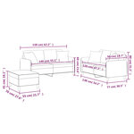 vidaXL Ensemble de canapés 3 Pièces avec coussins crème tissu