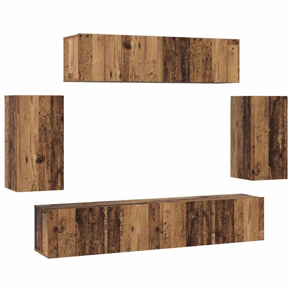 vidaXL Set de Meubles TV 6 Pièces Bois ancien 80 x 30 x 30 cm