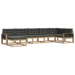 vidaXL Ensemble de canapés d'extérieur 7 pc Blanc et anthracite