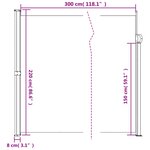 vidaXL Auvent latéral rétractable marron 220x300 cm