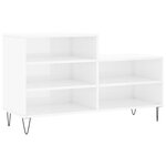 vidaXL Armoire à chaussure Blanc brillant 102x36x60 cm Bois ingénierie