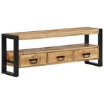 vidaXL Meuble TV 120x30x45 cm Bois massif de manguier