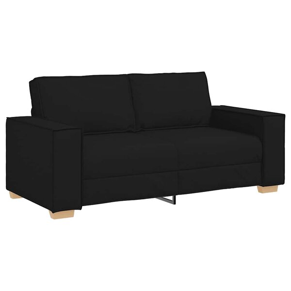 vidaXL Canapé 2 places Noir 180x78x84 cm Tissu