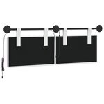 vidaXL Tête de lit suspendue Avec lumière LED Blanc Tissu