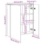 vidaXL Armoire Miroir de Salle de Bain Chêne Sonoma