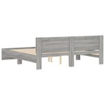 vidaXL Cadre de lit sans matelas sonoma gris 180x200 cm